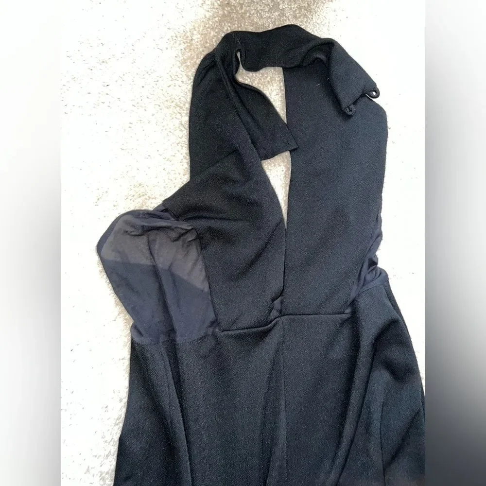Jumpsuit with mesh side panels